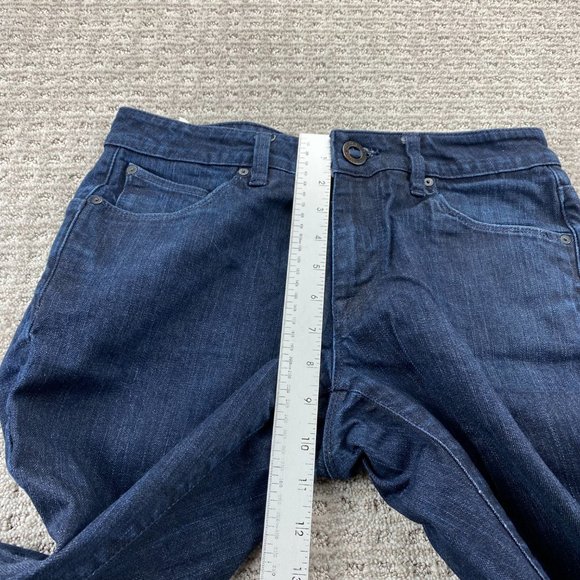 VOLCOM Riser Jeans Men 30 Dark Blue Denim Pants Slim Tapered Leg Casual Pockets - Picture 13 of 16